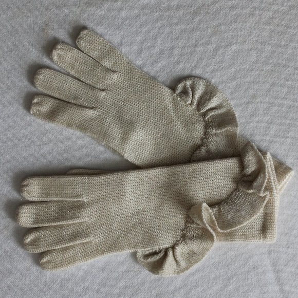 NWOT Talbots ruffled knit gloves - Picture 1 of 5